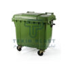 1100 liter green garbage bin with wheels for commercial waste management – Tekin Plast UAE