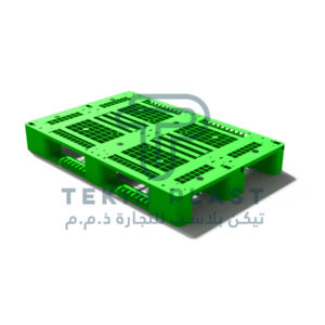 Durable plastic pallet measuring 120x80x15 cm with 3 runners, model TP-16.