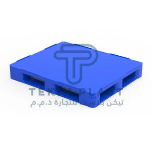 Durable plastic pallet measuring 120x100x16 cm with 5 runners, model TP-05.