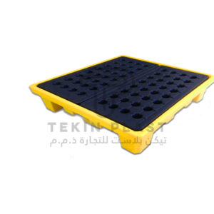 SPILL PALLET STP-4H – Heavy-Duty 4 Drum Spill Containment Pallet by Tekin Plast